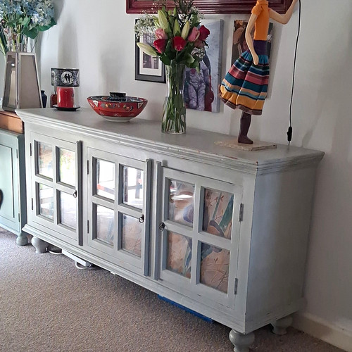 Eggshell blue distress painted - distress,