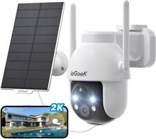 ieGeek 2K Solar Security Camera Outdoor Wireless, 360° Pan Battery Camera with…