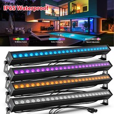 UKING 4X 192W Waterproof IP65 24LED Wall Washer Light Bar DMX Stage DJ Lights