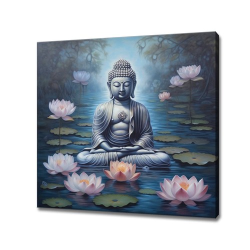 Buddha lotus flower - buddha, canvas