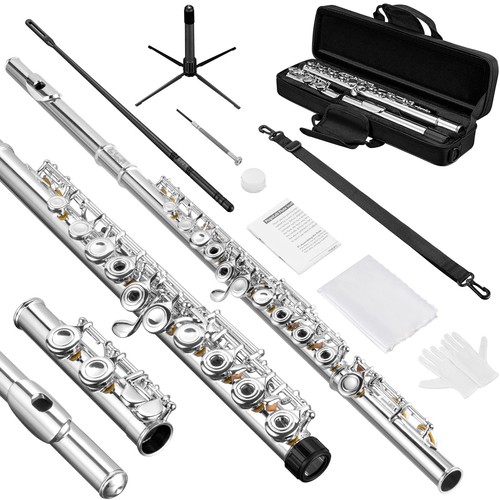 Silved plated flute open - silved,