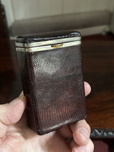 Vintage brown lizard skin - vintage,