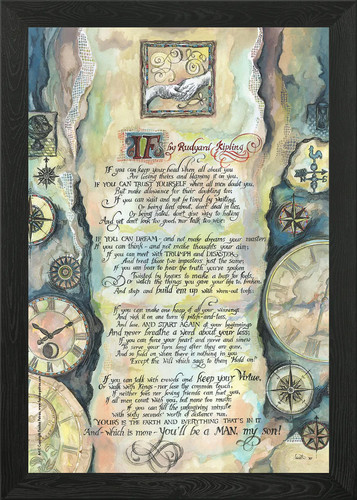 Calligraphy poem framed - poem,