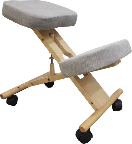 Ergonomic grey kneeling chair - ergonomic,