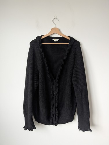 Boden black ruffle trim - boden, alpaca
