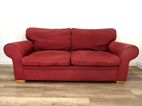 Sofa seater red fabric - 3,