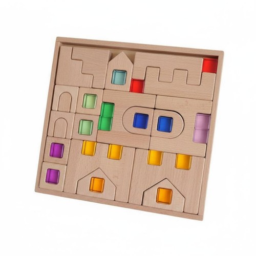 Transparent block game early - block,