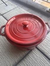 Staub La Cocotte 28cm French Round Cast Iron Red Casserole Dish