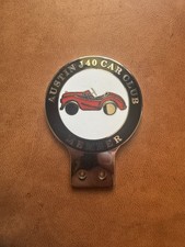 Austin J40 Pedal Car Club Members Grille Badge Pathfinder chrome collectible 