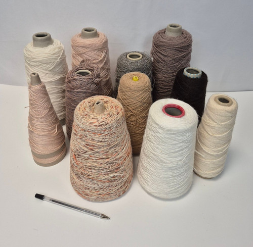 Knitting yarn cones - natural, /