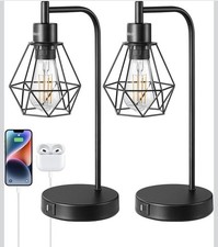 EDISHINE Bedside Lamps Set of