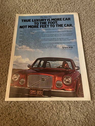 Vintage 1975 volvo 164 print - vintage,