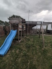 Childrens wooden climbing frame