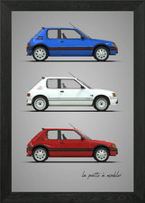 Peugeot 205 Framed Wall Art