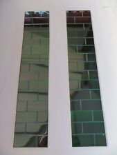 Brick bond Hand dipped Glazed Victorian Green 10 tile set for Cast Iron Insert