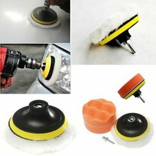 Buffer Polisher Kit Drill-Attachment New 4IN Buffing Pad Polishing Mop Car Wheel
