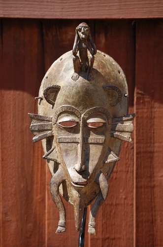 Senufo bronze face - face, mask