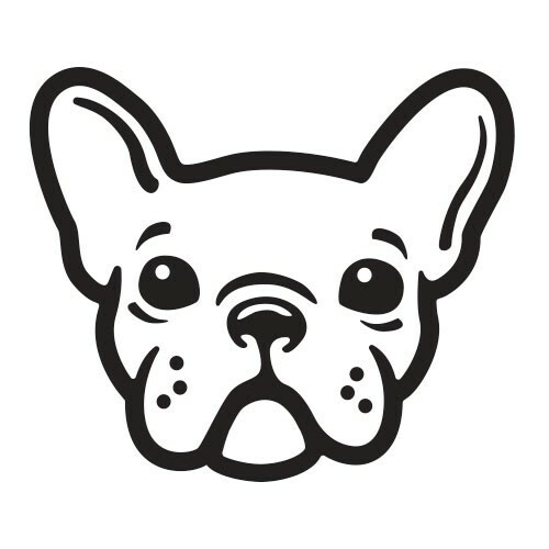 Cute peeking french bulldog