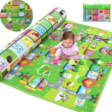 XL Large Kids Crawling 2 Sided Play Mat Educational Game Soft Foam Picnic Baby