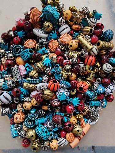 100 african bead mix - african, acrylic