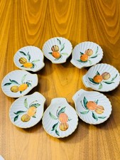 Set of  8 Royal Worcester Evesham Gold Shell-shaped Dishes Good Condition