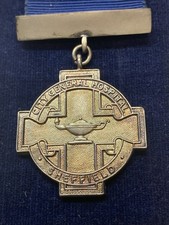 VINTAGE SOLID SILVER SHEFFIELD CITY GENERAL HOSPITAL MEDAL/AWARD-nurse badge