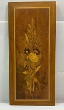 Marquetry Floral Panel/Plaque/Wall Hanging - Mixed Wood - Decorative item
