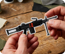 M249 SAW Machine Gun Iron On