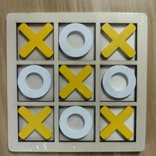 Wooden Noughts & Crosses Game