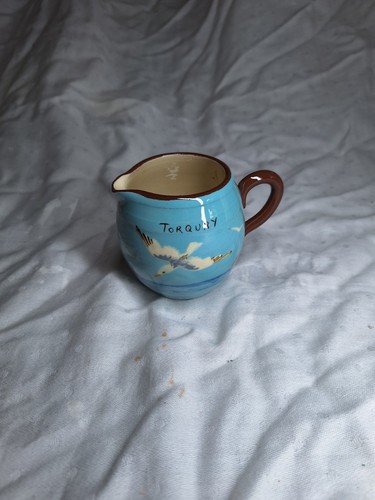 Torquay pottery jug blue with - torquay,