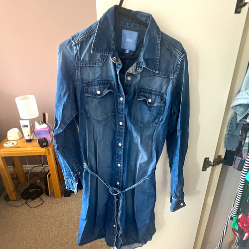 Next blue denim shirt dress - denim,