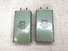 2x Matching Dubilier Paper In Oil Capacitor 1μF 2500V - New - NOS