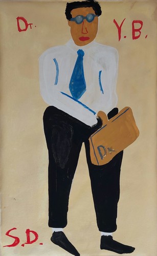 Sam doyle signed folk - doyle, art