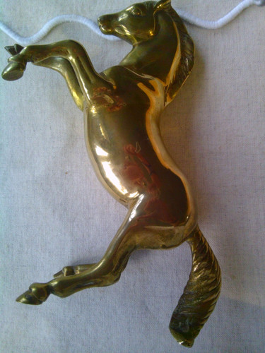 Vintage solid brass horse - vintage,