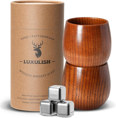 Wooden bourbon glass - wooden, include