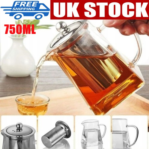 Glass teapot with infuser - teapot,