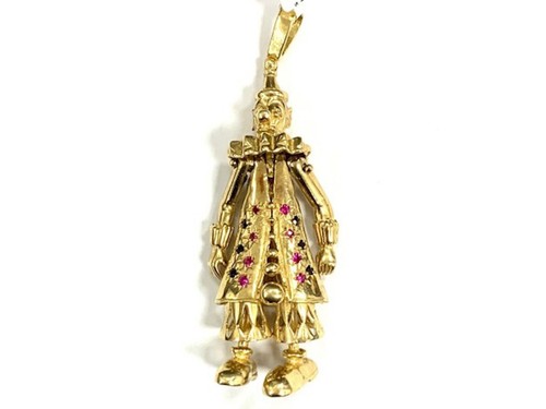 9ct clown with stones yellow - 9ct,