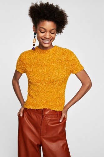 Zara woven sweater top - zara,