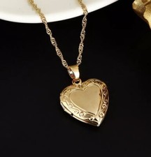 9k Gold Locket Pendant Double