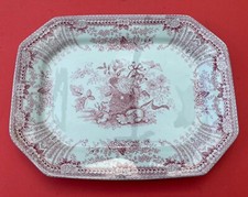Burleigh Davenport Ware Flora Pattern, Rectangular Serving Plate Platter 34x26cm