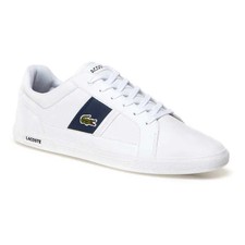 Size UK 12 - Lacoste Europa LCR3 White Trainers Shoes Sneakers