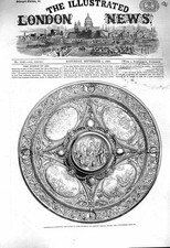 Original Old Antique Print