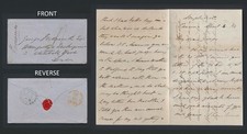 1854 PANAMA COVER GB ROYAL NAVY SHIP AMPHRITITE CAPTAIN CRIMEAN WAR LETTER