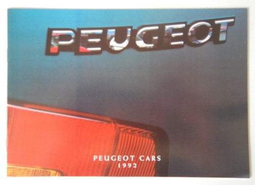 Peugeot range orig 1992 mkt - 1992, uk