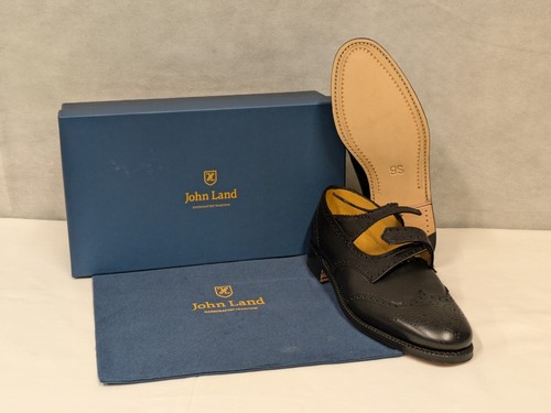 John land black leather piper - black,