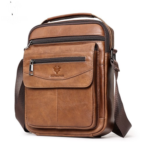 Men leather messenger large - men,
