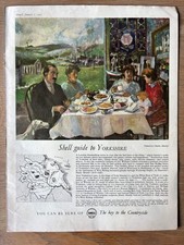 Vintage Charles Mozley SHELL GUIDE ADVERT TO YORKSHIRE 1960
