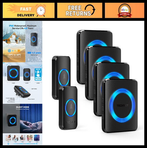Wireless doorbell kit 2 push - wireless,