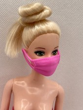 Mattel Barbie Doll Pink Face Covering Surgical Mask