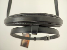 E JEFFRIES FLASH NOSEBAND, Full Size, Black, PREMIER 'Tie Down' Crank, NWT